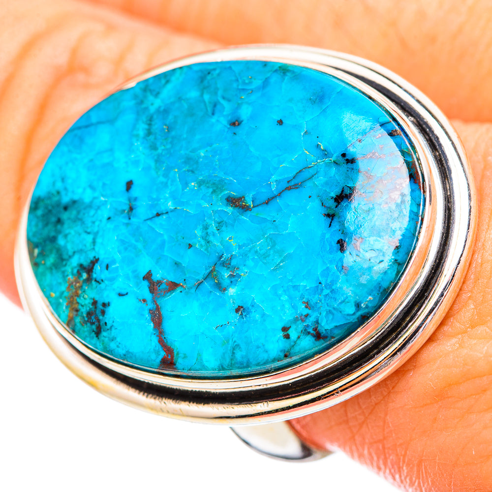 Peruvian Chrysocolla Rings handcrafted by Ana Silver Co - RING116036