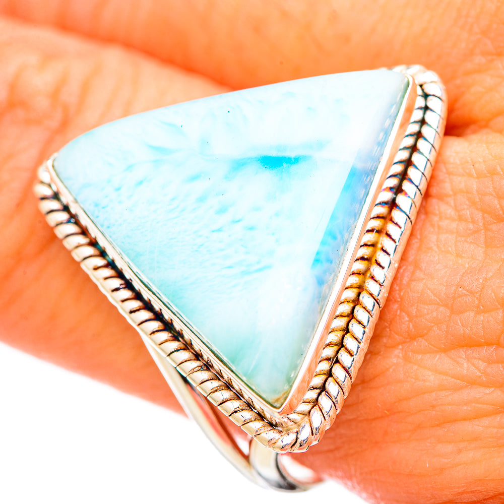 Larimar Rings handcrafted by Ana Silver Co - RING116042