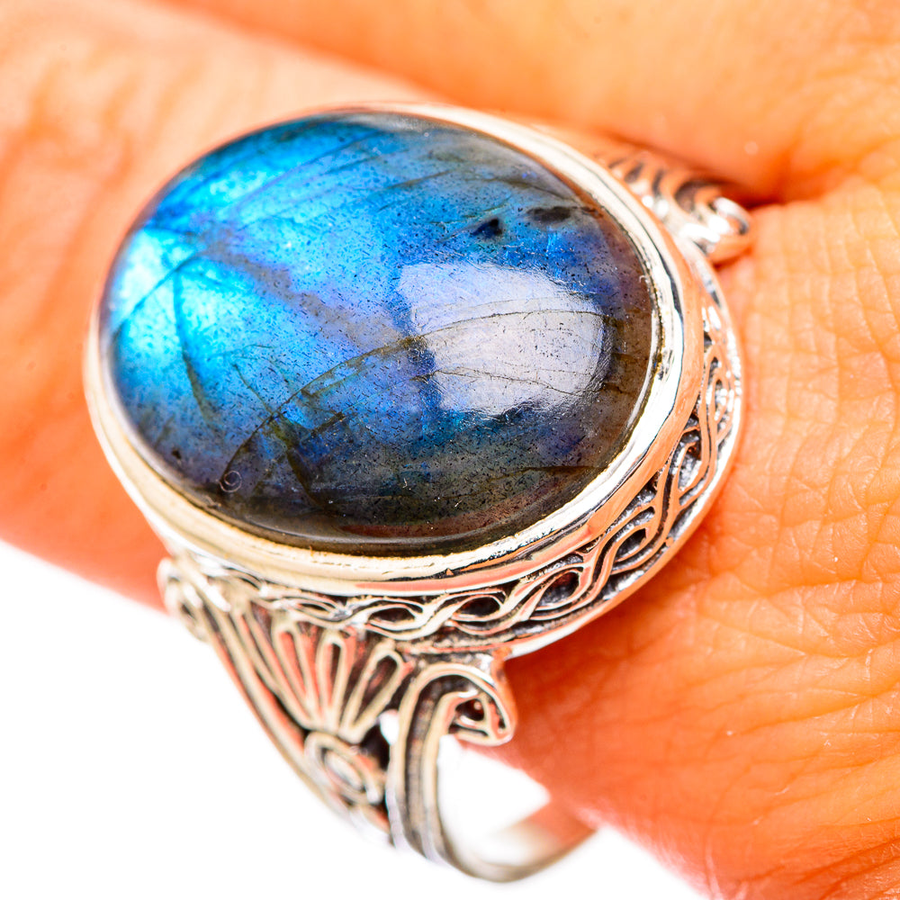Labradorite Rings handcrafted by Ana Silver Co - RING116048