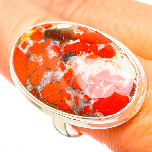 Brecciated Red Jasper Rings handcrafted by Ana Silver Co - RING116059