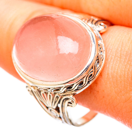 Rose Quartz Rings handcrafted by Ana Silver Co - RING116061