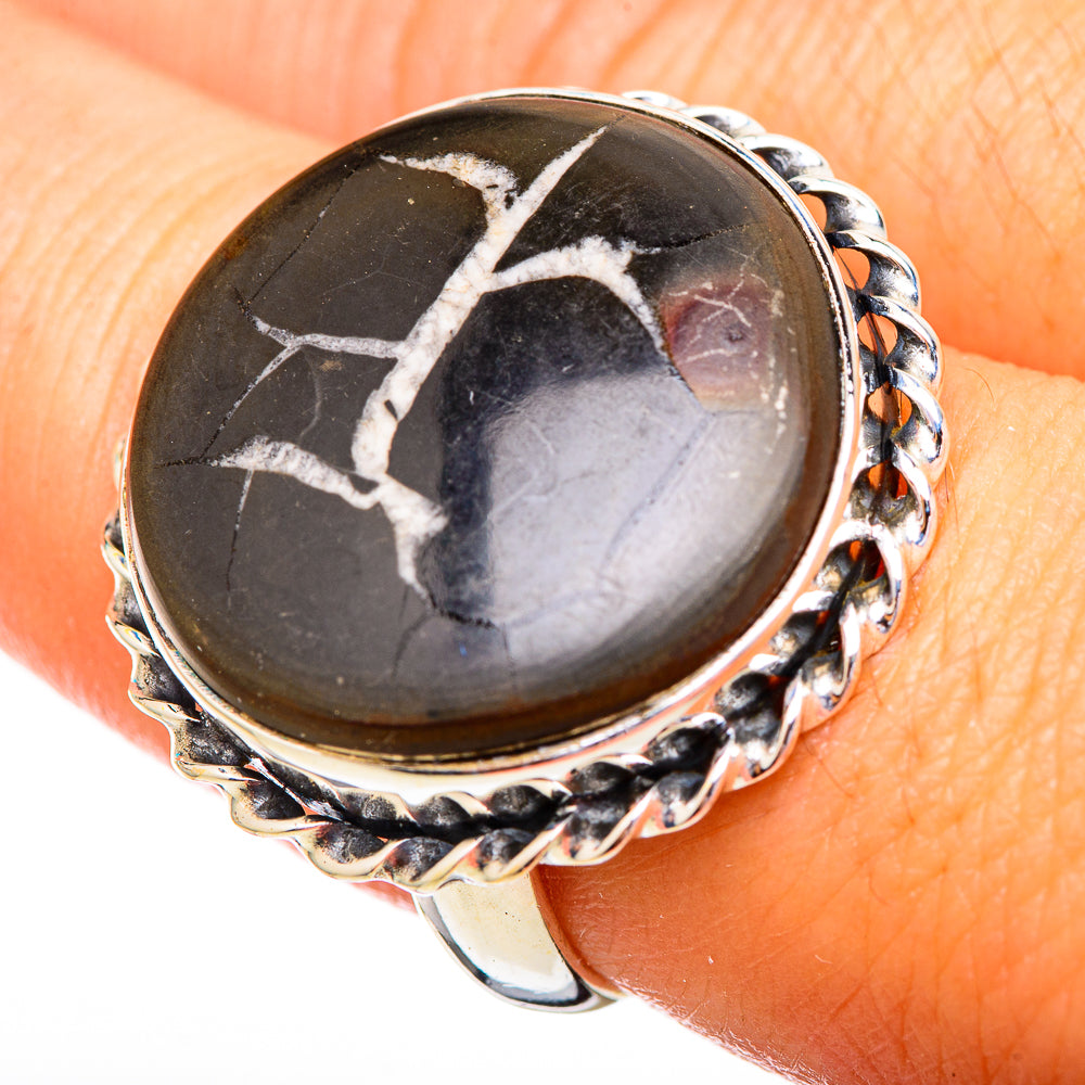 Septarian Geode Rings handcrafted by Ana Silver Co - RING116065