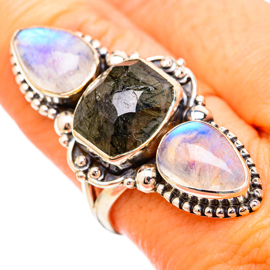 Tourmalinated Quartz Rings handcrafted by Ana Silver Co - RING116066