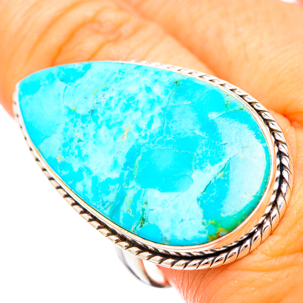 Peruvian Chrysocolla Rings handcrafted by Ana Silver Co - RING116074
