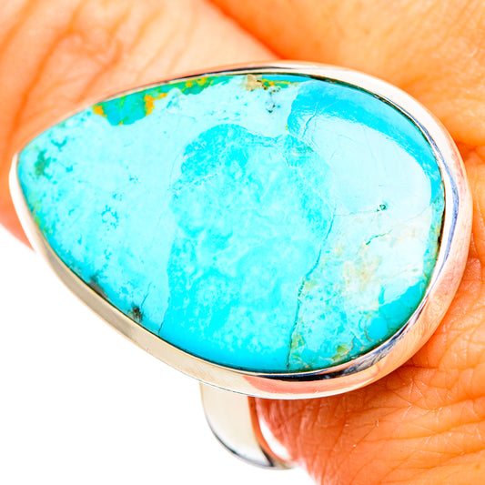Peruvian Chrysocolla Rings handcrafted by Ana Silver Co - RING116078