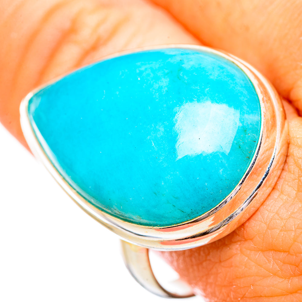 Peruvian Amazonite Rings handcrafted by Ana Silver Co - RING116080