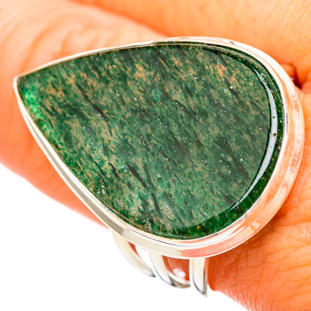 Green Aventurine Rings handcrafted by Ana Silver Co - RING116092