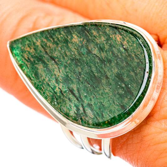 Green Aventurine Rings handcrafted by Ana Silver Co - RING116092