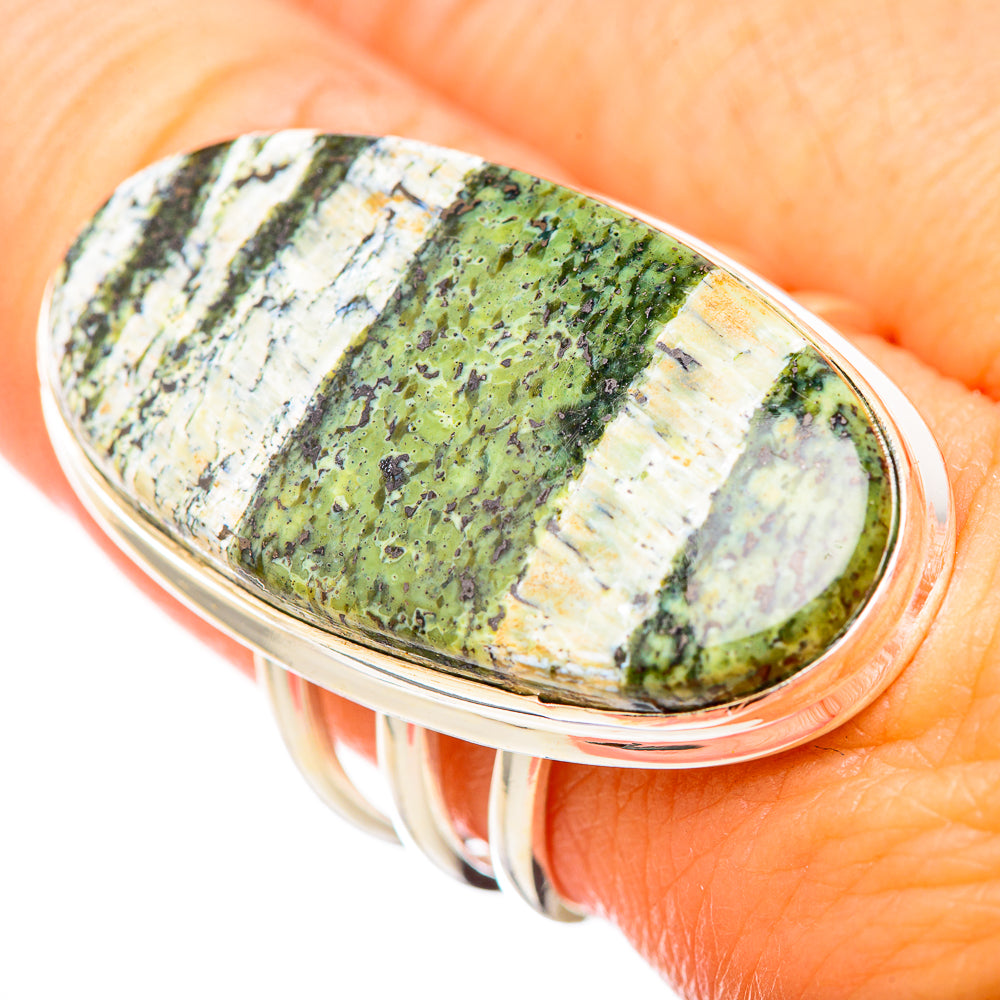 Green Swiss Opal Rings handcrafted by Ana Silver Co - RING116094