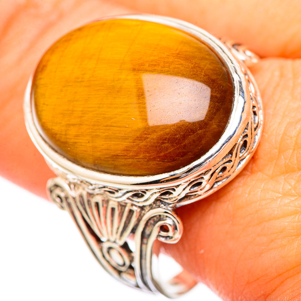 Tiger Eye Rings handcrafted by Ana Silver Co - RING116097