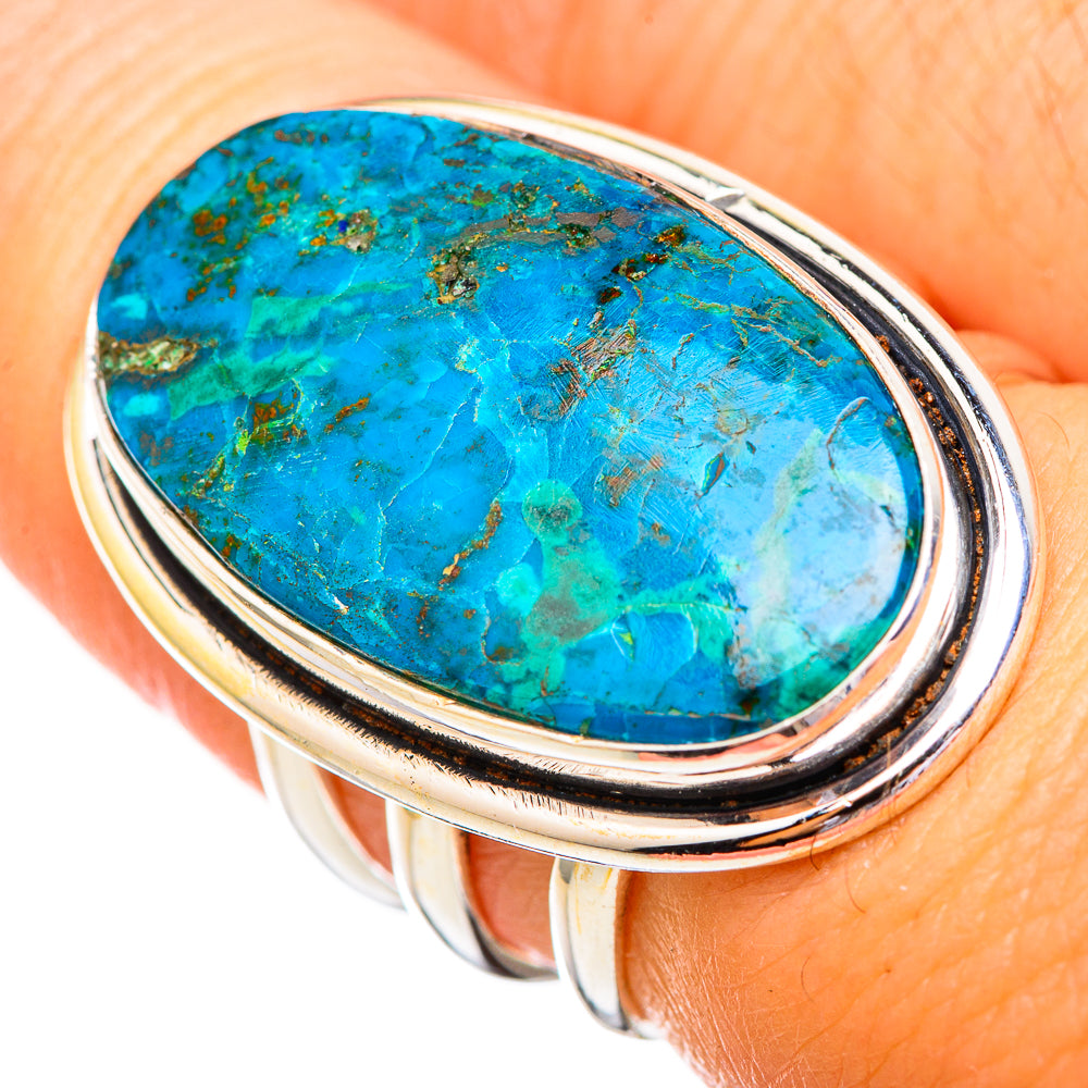 Peruvian Chrysocolla Rings handcrafted by Ana Silver Co - RING116109