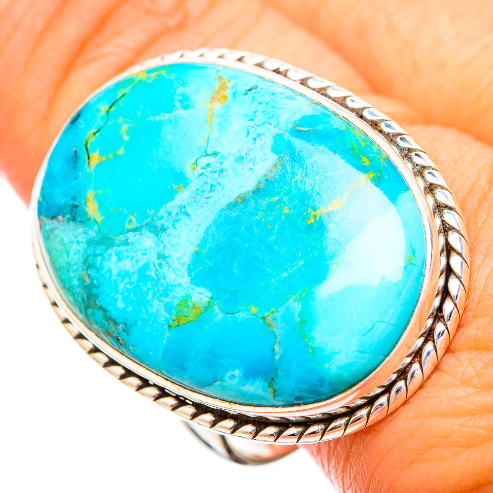 Peruvian Chrysocolla Rings handcrafted by Ana Silver Co - RING116110