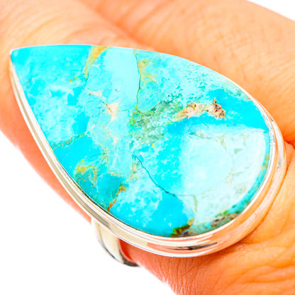 Peruvian Chrysocolla Rings handcrafted by Ana Silver Co - RING116112