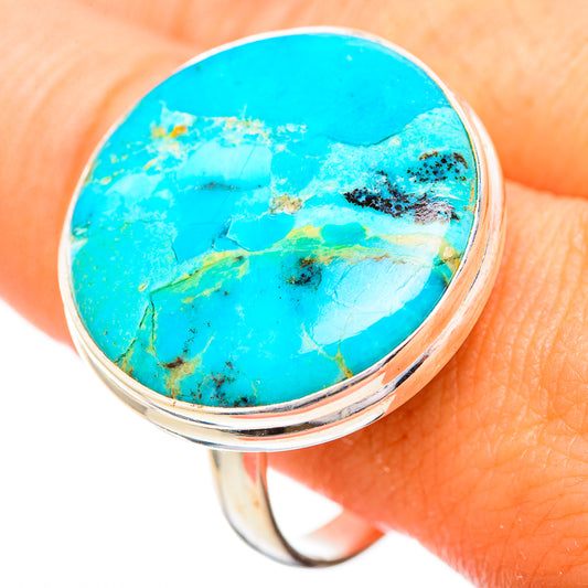 Peruvian Chrysocolla Rings handcrafted by Ana Silver Co - RING116114