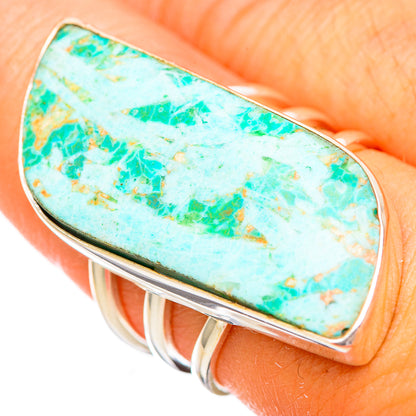 Peruvian Chrysocolla Rings handcrafted by Ana Silver Co - RING116115