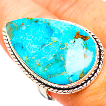 Peruvian Chrysocolla Rings handcrafted by Ana Silver Co - RING116117