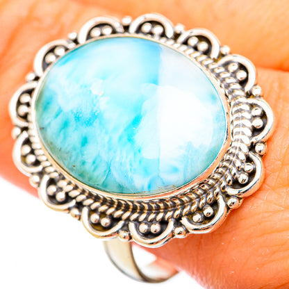 Larimar Rings handcrafted by Ana Silver Co - RING116119