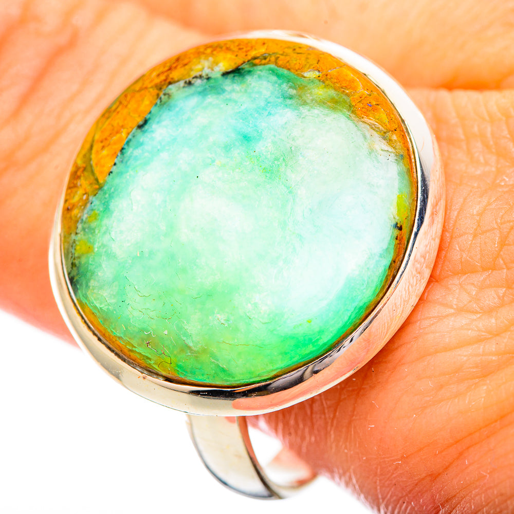 Peruvian Opal Rings handcrafted by Ana Silver Co - RING116125