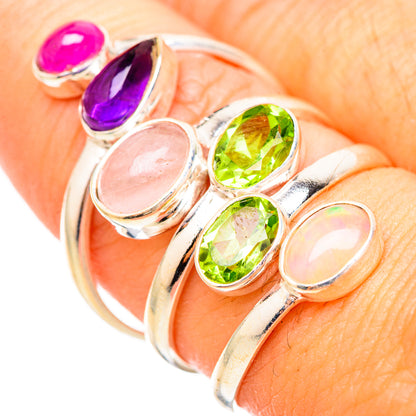 Rose Quartz Rings handcrafted by Ana Silver Co - RING116133