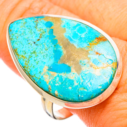 Peruvian Chrysocolla Rings handcrafted by Ana Silver Co - RING116134