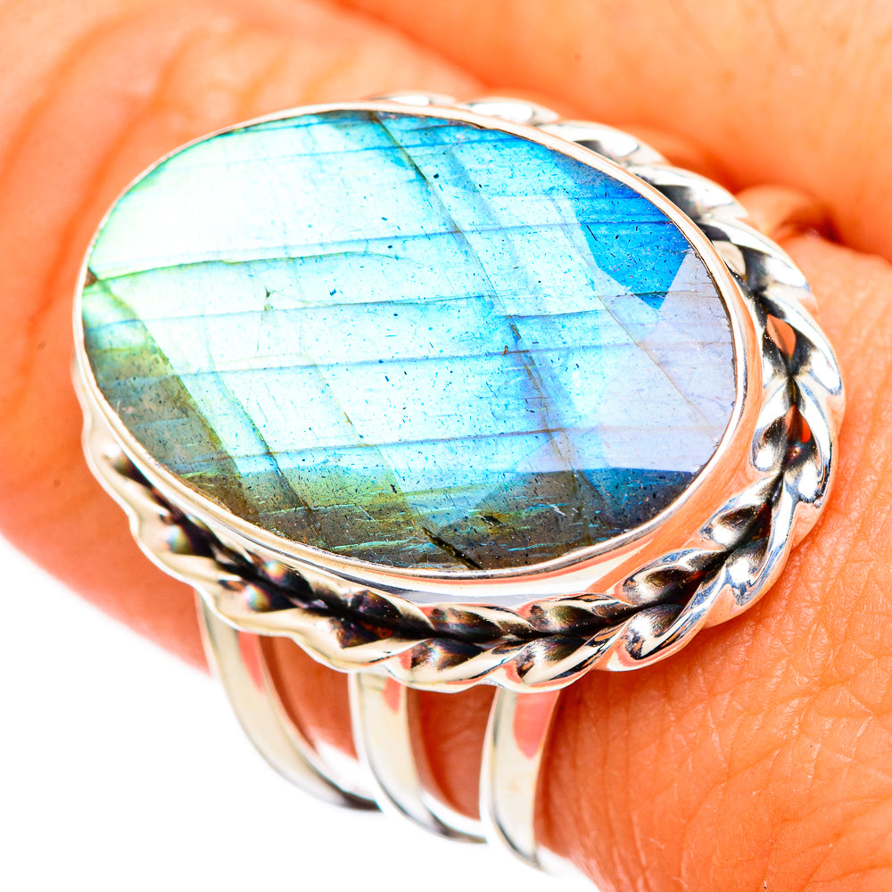 Labradorite Rings handcrafted by Ana Silver Co - RING116137