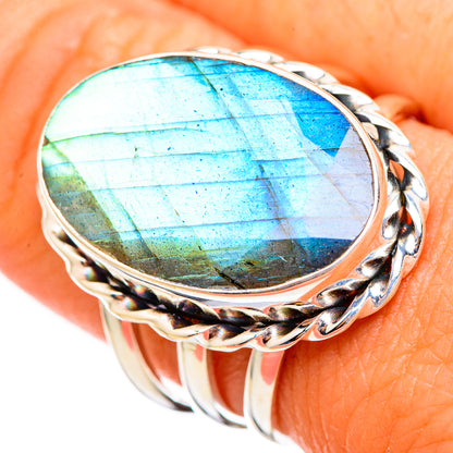 Labradorite Rings handcrafted by Ana Silver Co - RING116137