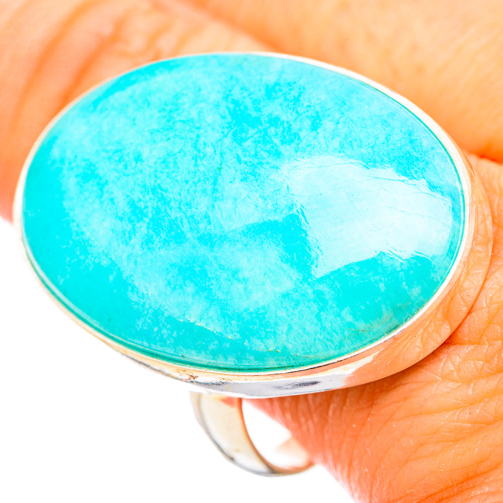 Peruvian Amazonite Rings handcrafted by Ana Silver Co - RING116138