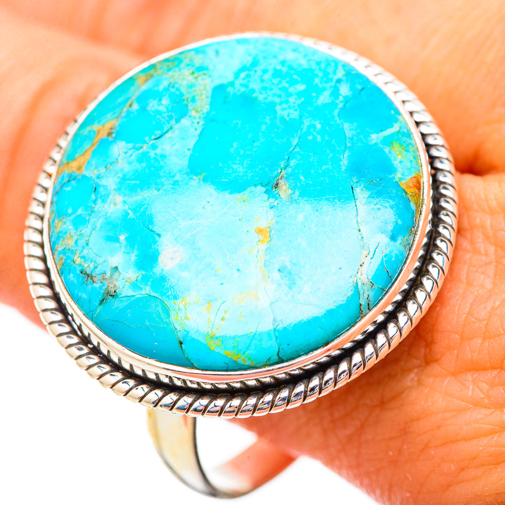 Peruvian Chrysocolla Rings handcrafted by Ana Silver Co - RING116139