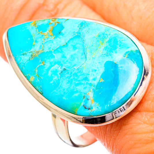 Peruvian Chrysocolla Rings handcrafted by Ana Silver Co - RING116140