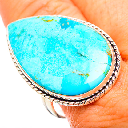 Peruvian Chrysocolla Rings handcrafted by Ana Silver Co - RING116158