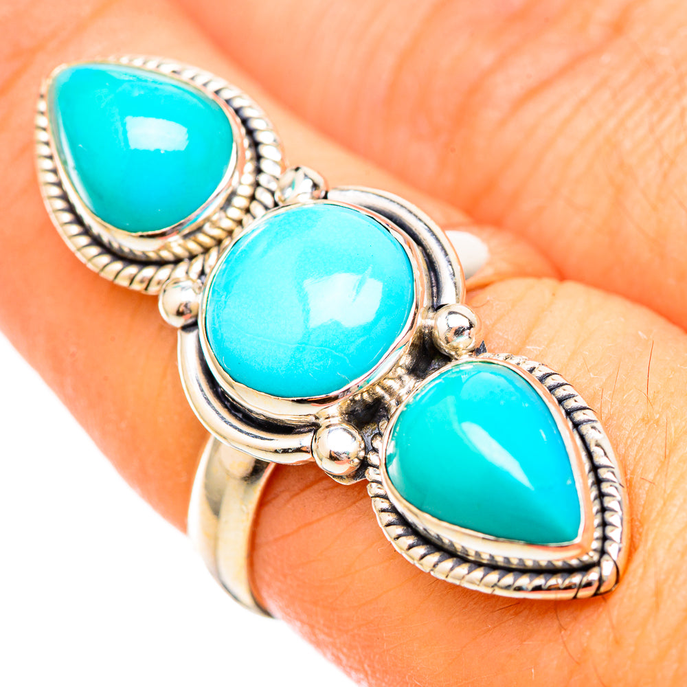 Sleeping Beauty Turquoise Rings handcrafted by Ana Silver Co - RING116161