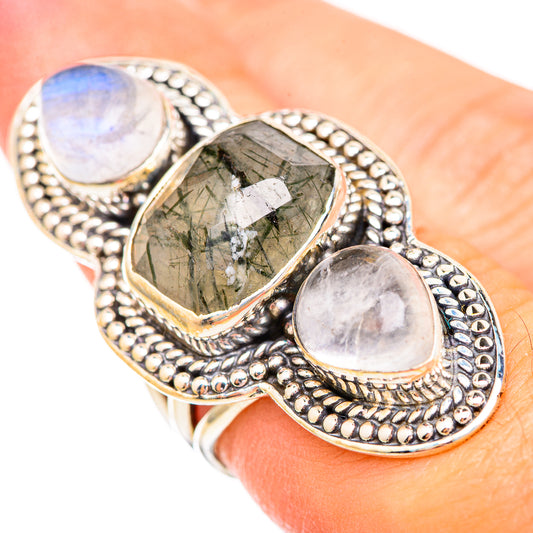 Tourmalinated Quartz Rings handcrafted by Ana Silver Co - RING116178