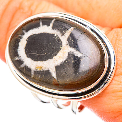 Septarian Geode Rings handcrafted by Ana Silver Co - RING116179