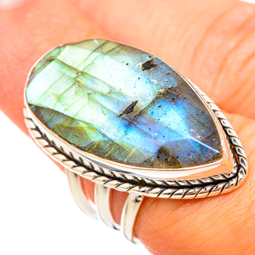 Labradorite Rings handcrafted by Ana Silver Co - RING116181