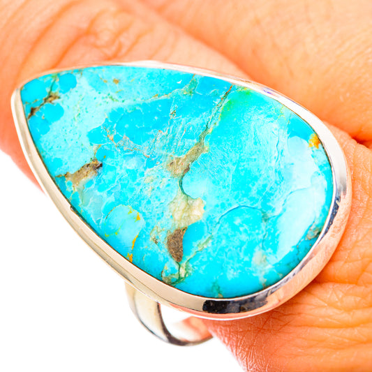 Peruvian Chrysocolla Rings handcrafted by Ana Silver Co - RING116183
