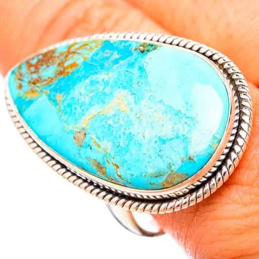 Peruvian Chrysocolla Rings handcrafted by Ana Silver Co - RING116190