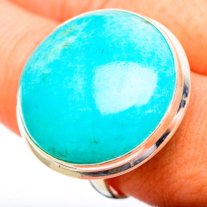 Peruvian Amazonite Rings handcrafted by Ana Silver Co - RING116192