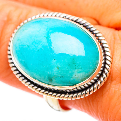 Peruvian Chrysocolla Rings handcrafted by Ana Silver Co - RING116209