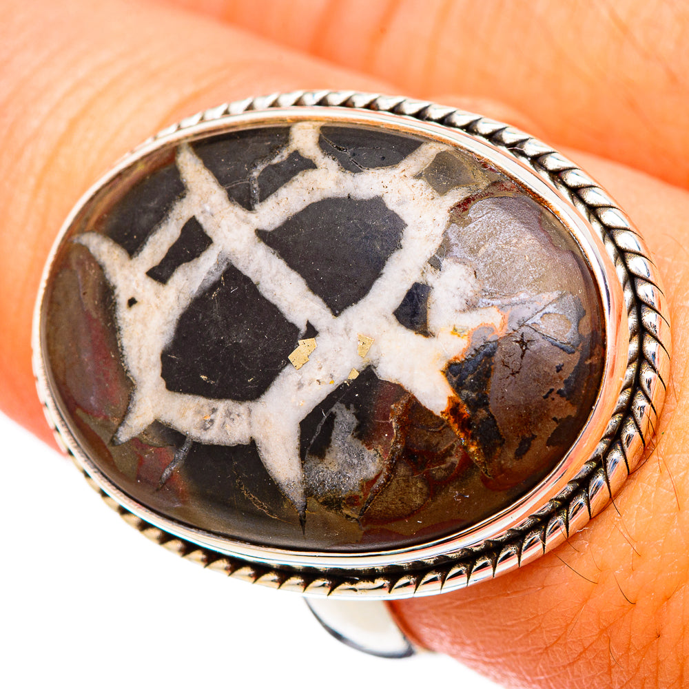 Septarian Geode Rings handcrafted by Ana Silver Co - RING116210