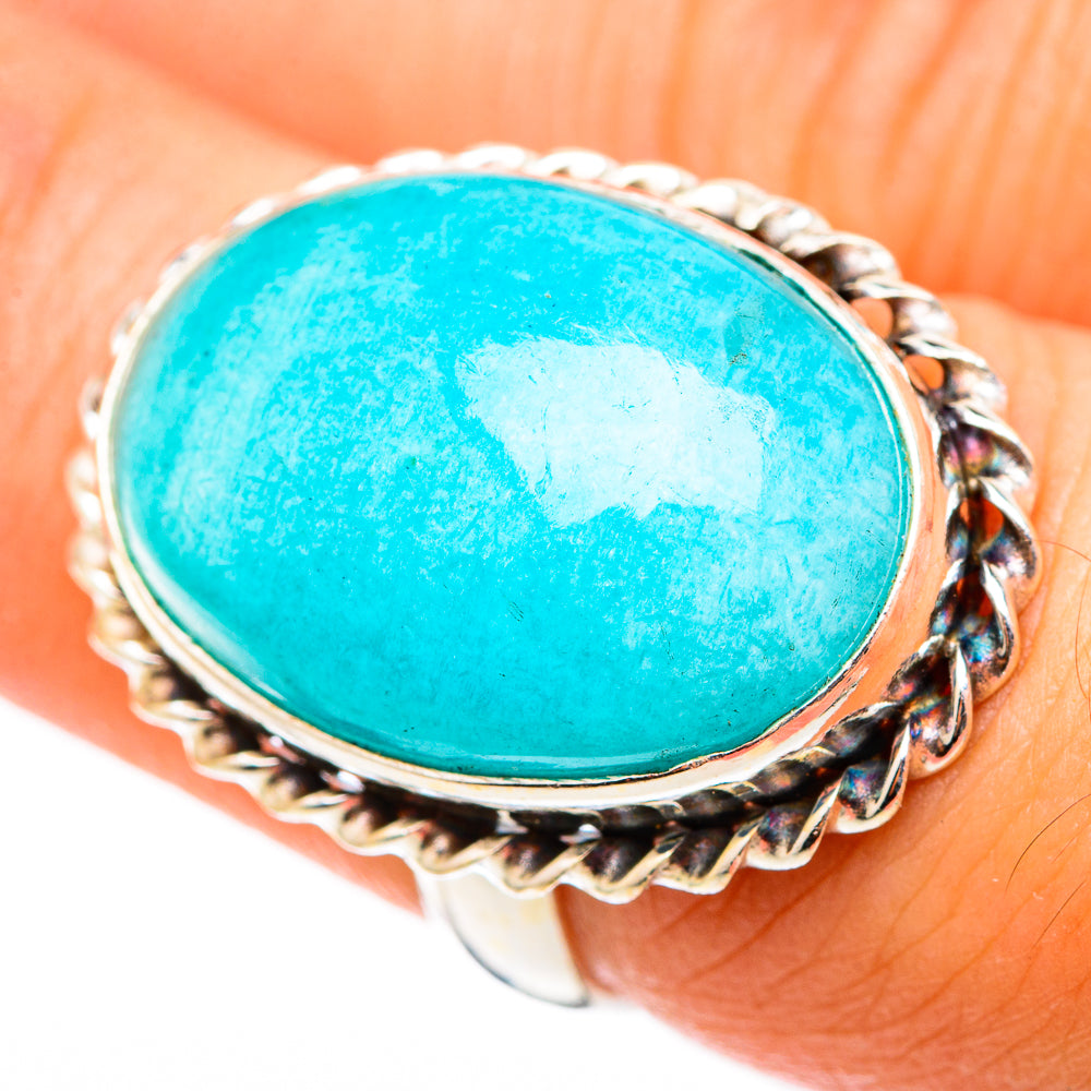 Peruvian Amazonite Rings handcrafted by Ana Silver Co - RING116230