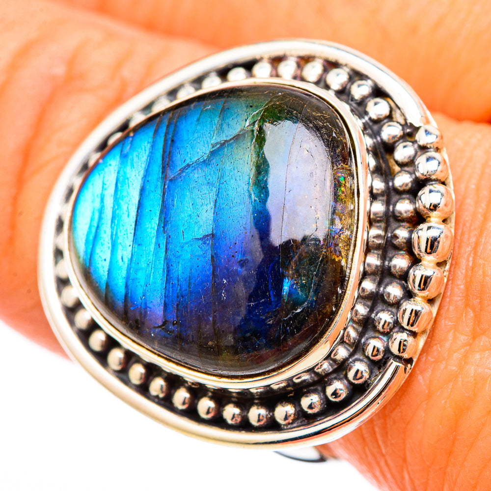 Labradorite Rings handcrafted by Ana Silver Co - RING116258
