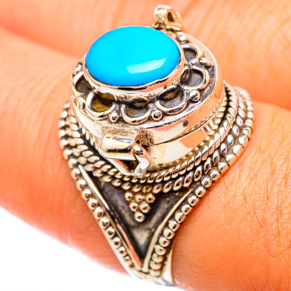 Sleeping Beauty Turquoise Rings handcrafted by Ana Silver Co - RING116261