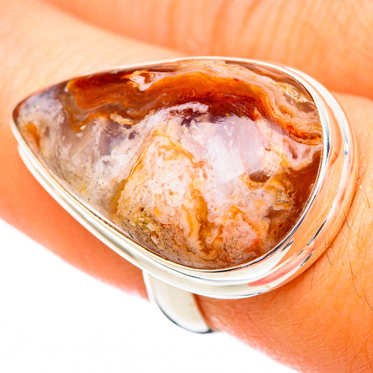 Plume Agate Rings handcrafted by Ana Silver Co - RING116262