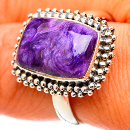 Charoite Rings handcrafted by Ana Silver Co - RING116268