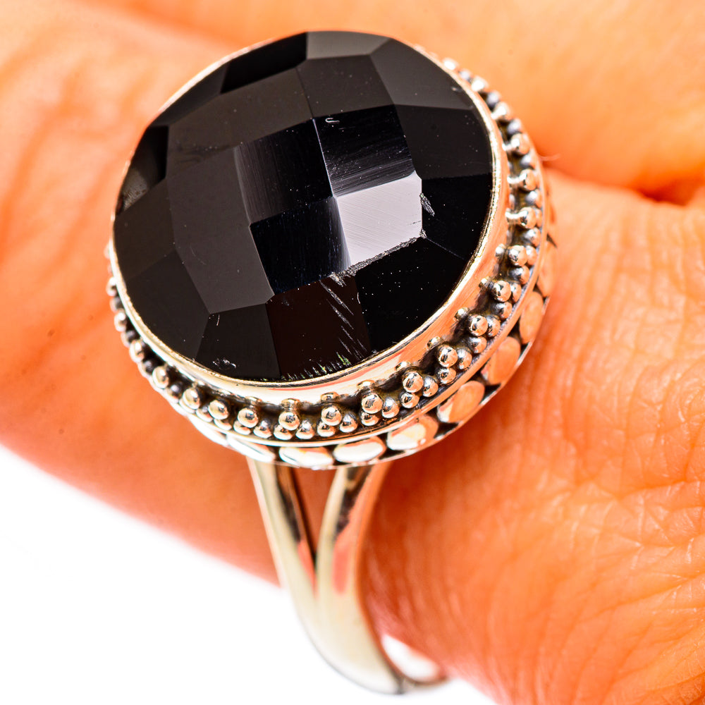 Black Onyx Rings handcrafted by Ana Silver Co - RING116273