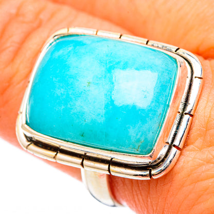 Peruvian Amazonite Rings handcrafted by Ana Silver Co - RING116281