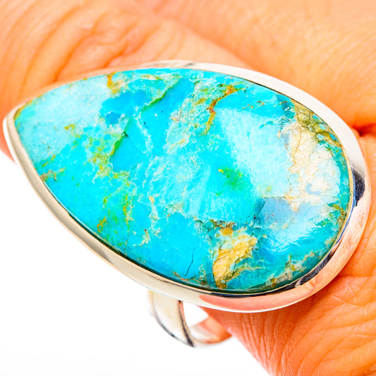 Peruvian Chrysocolla Rings handcrafted by Ana Silver Co - RING116306