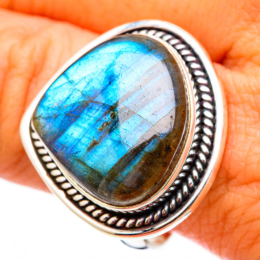 Labradorite Rings handcrafted by Ana Silver Co - RING116309