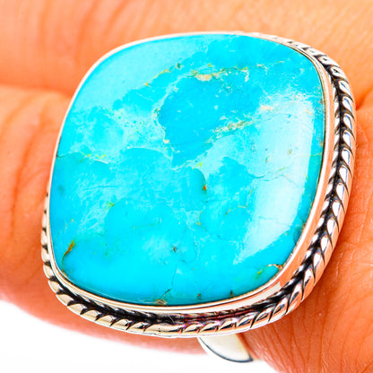 Peruvian Chrysocolla Rings handcrafted by Ana Silver Co - RING116312