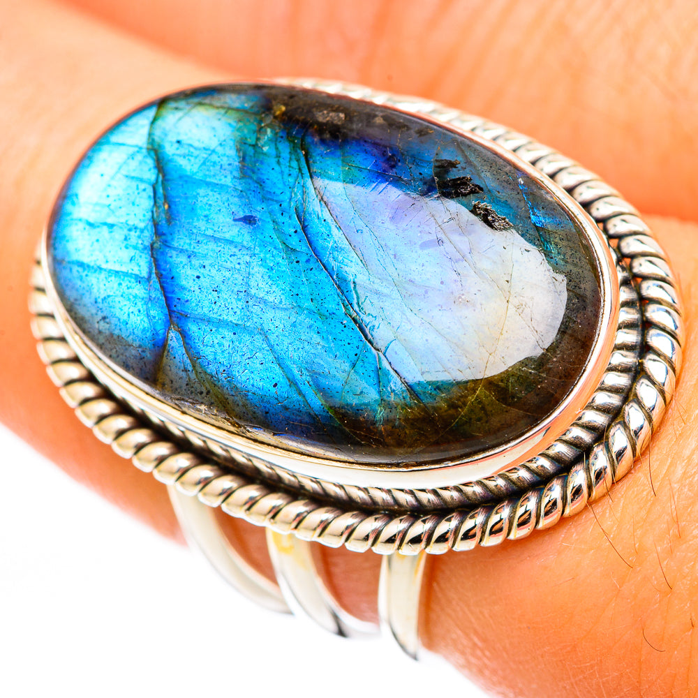 Labradorite Rings handcrafted by Ana Silver Co - RING116314